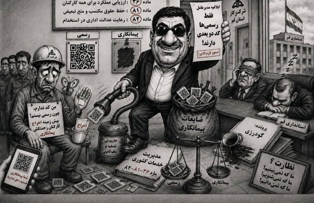 آپارتاید اداری در گاز قم؛ حذف مشخصات نیروهای پیمانکاری با کدام مجوز قانونی؟!